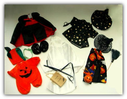 Halloween Beanie & Bear Costumes Set Fits Many Disney Ty Beanies