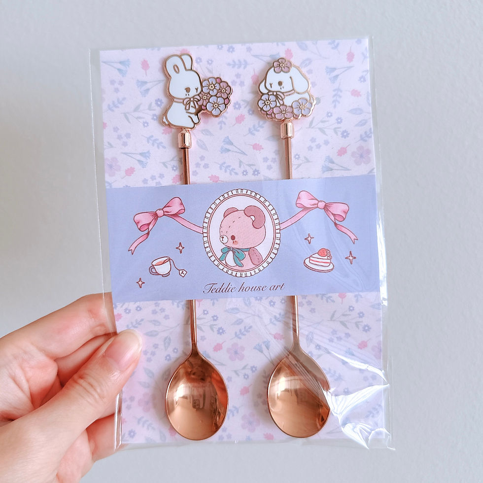 Thumbnail: Teaspoons - Bunnies & Flowers
