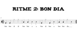 COREO 1 RITME 2 BON DIA partitura