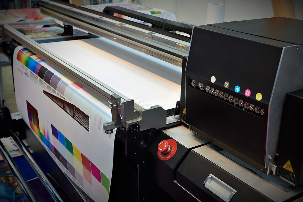 CMYK Ink cartridges and a plotter