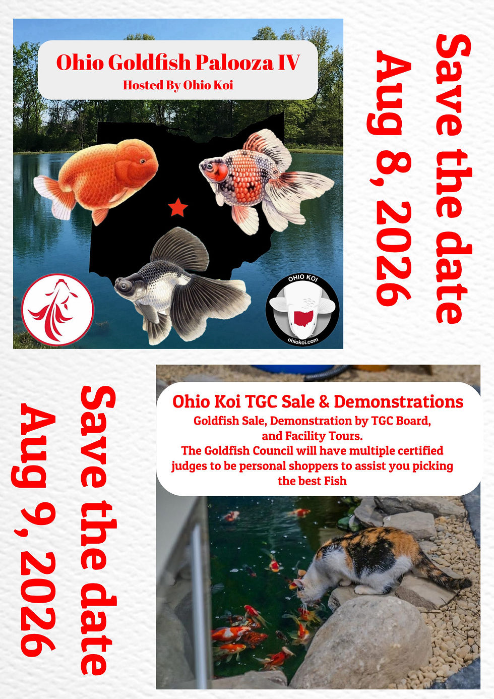 Save The Date Ohio Goldfish Palooza IV