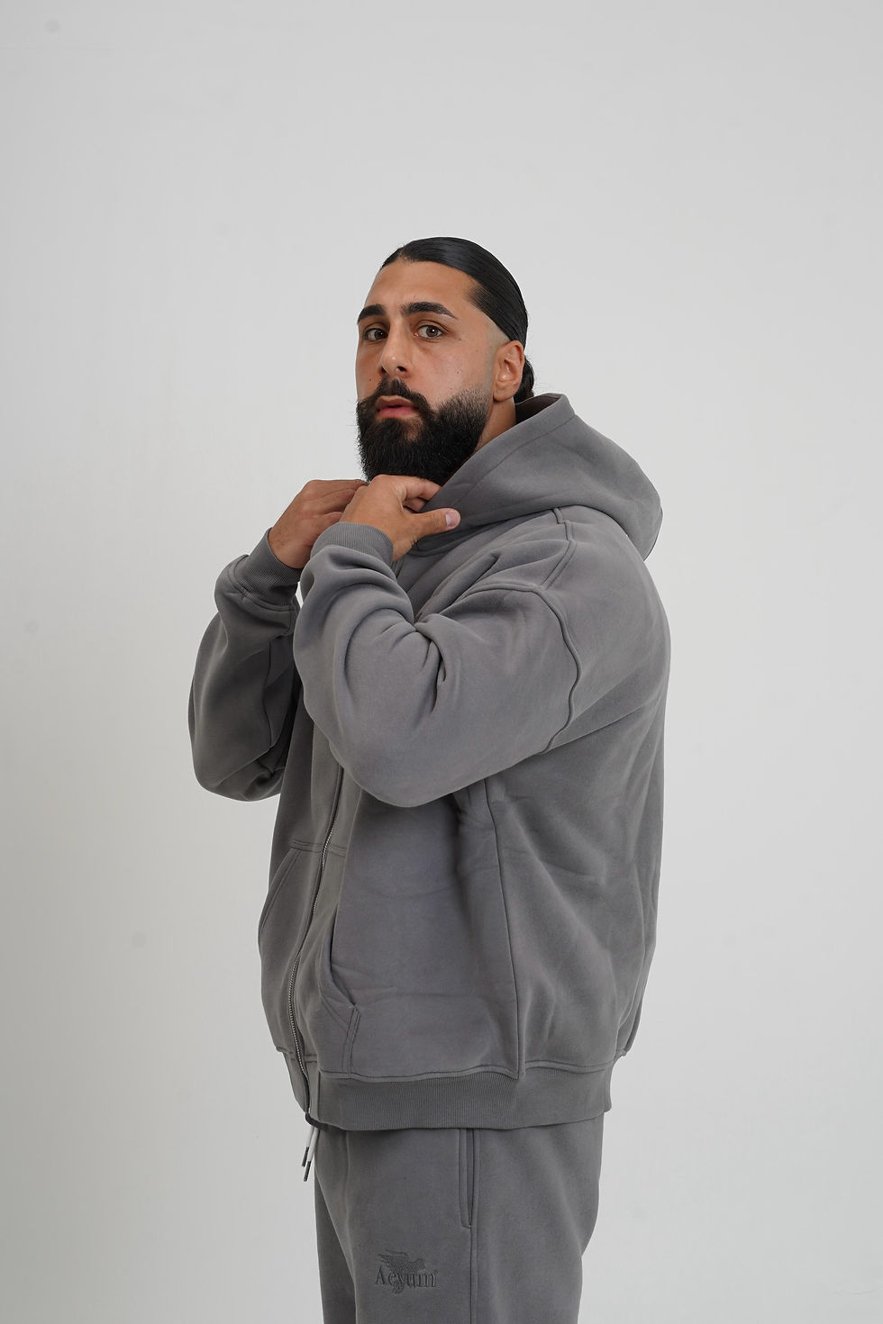 Dark Grey Zip Hoodie