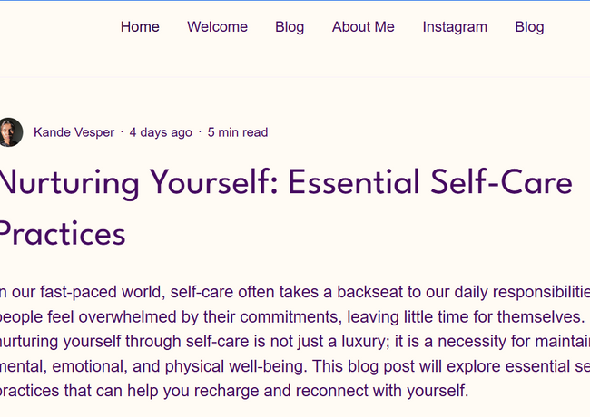 Taking Care of Your/Self