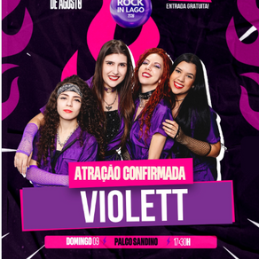 Violett leva o peso do rock feminino ao Rock in Lago 2026 neste domingo (9)