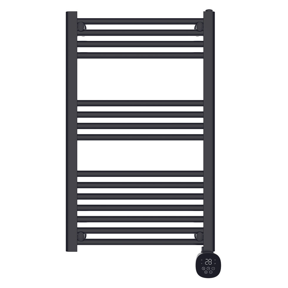 Thumbnail: TCP Smart WiFi Fixed Pre-Filled Towel Radiator 500w Black