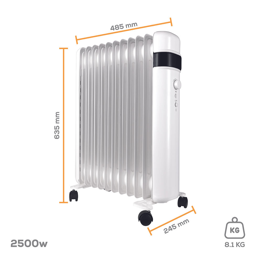 Thumbnail: TCP Smart WiFi Portable Free-Standing Oil 11 Fin Radiator 2.5kw White