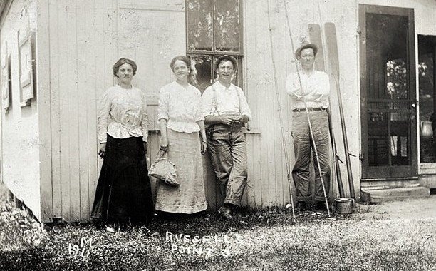 Ready to fish at Russells point in 1911