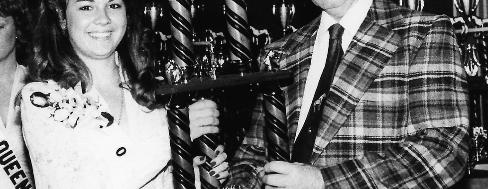 John Dixon with one of the many trophies he received showing horses