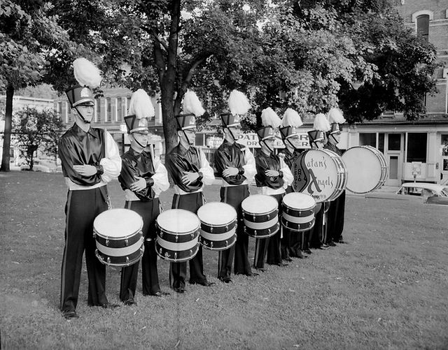 Members of the Satan's Angels Drum Corps