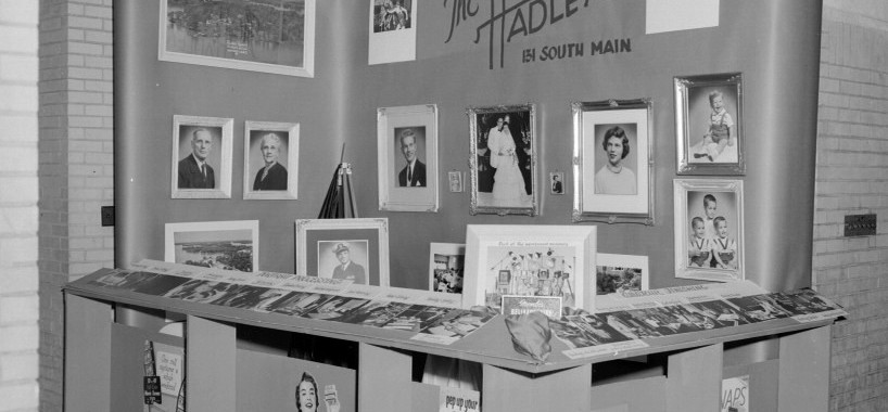 The Hadleys photography studio booth at a Home Show in the Armory
