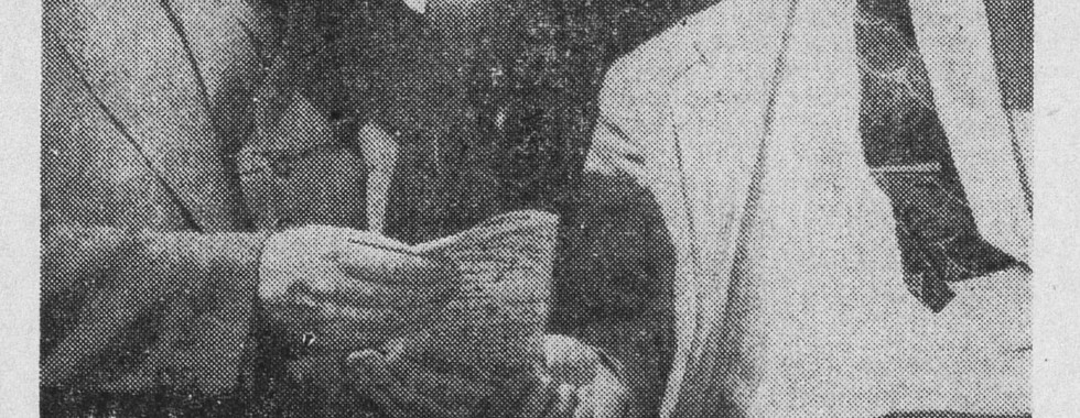 Pilot Max Taylor with a Hareport airplane