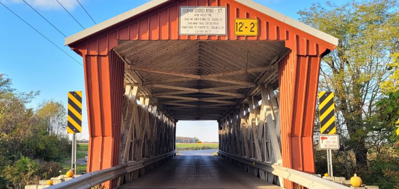 The Bickham Covered Bridge. Photo courtesy of Peak of Ohio