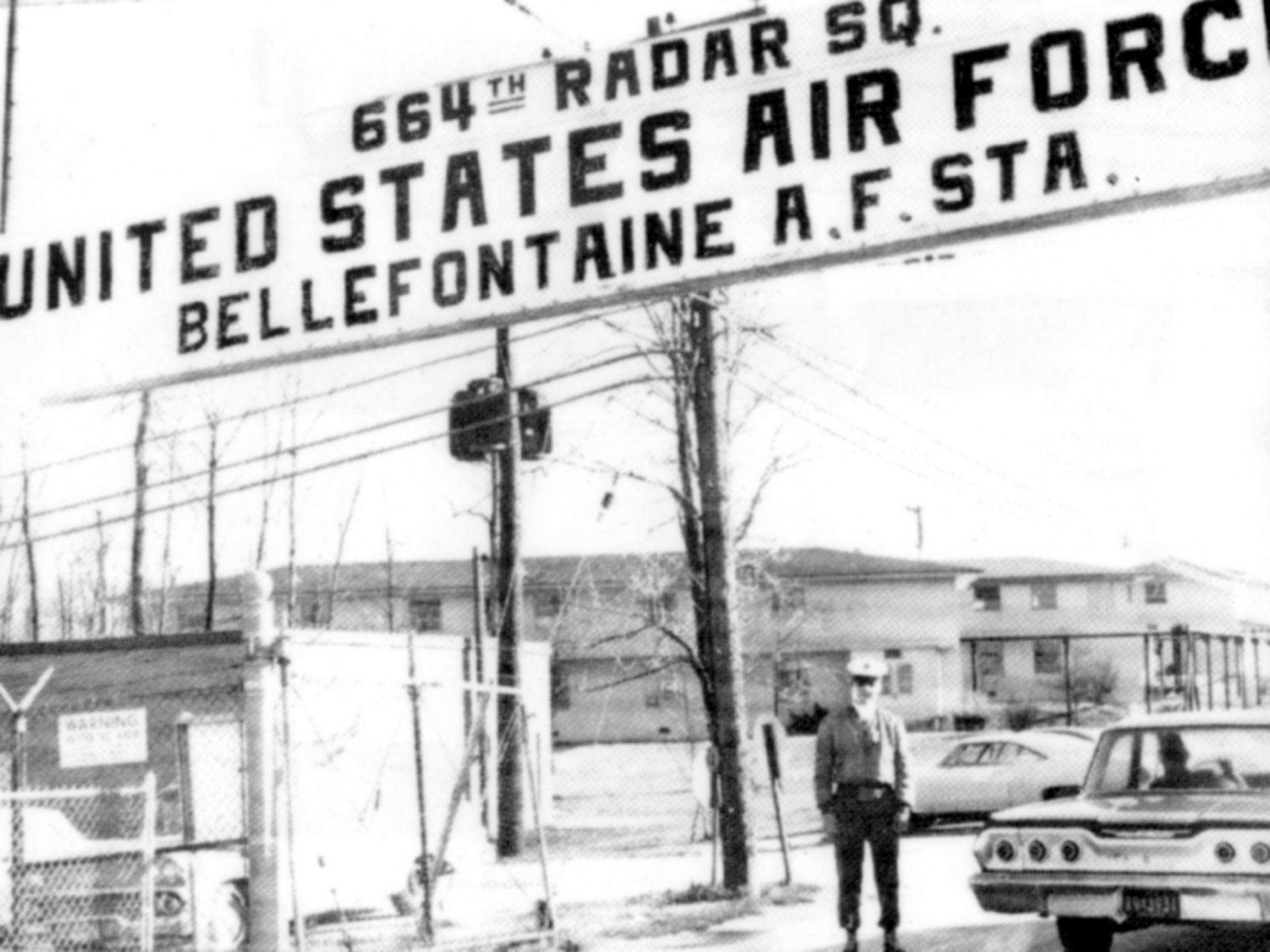 Entrance sign for the 664th Air Force Radar Squadron at Campbell Hill.