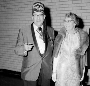 Dr. Charles Barrett and his wife, Evelyn, at a Antioch Shriner's event