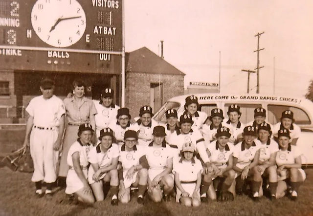 The Grand Rapids Chicks baseball team ca 1953. Photo courtesy of the Seattle Times