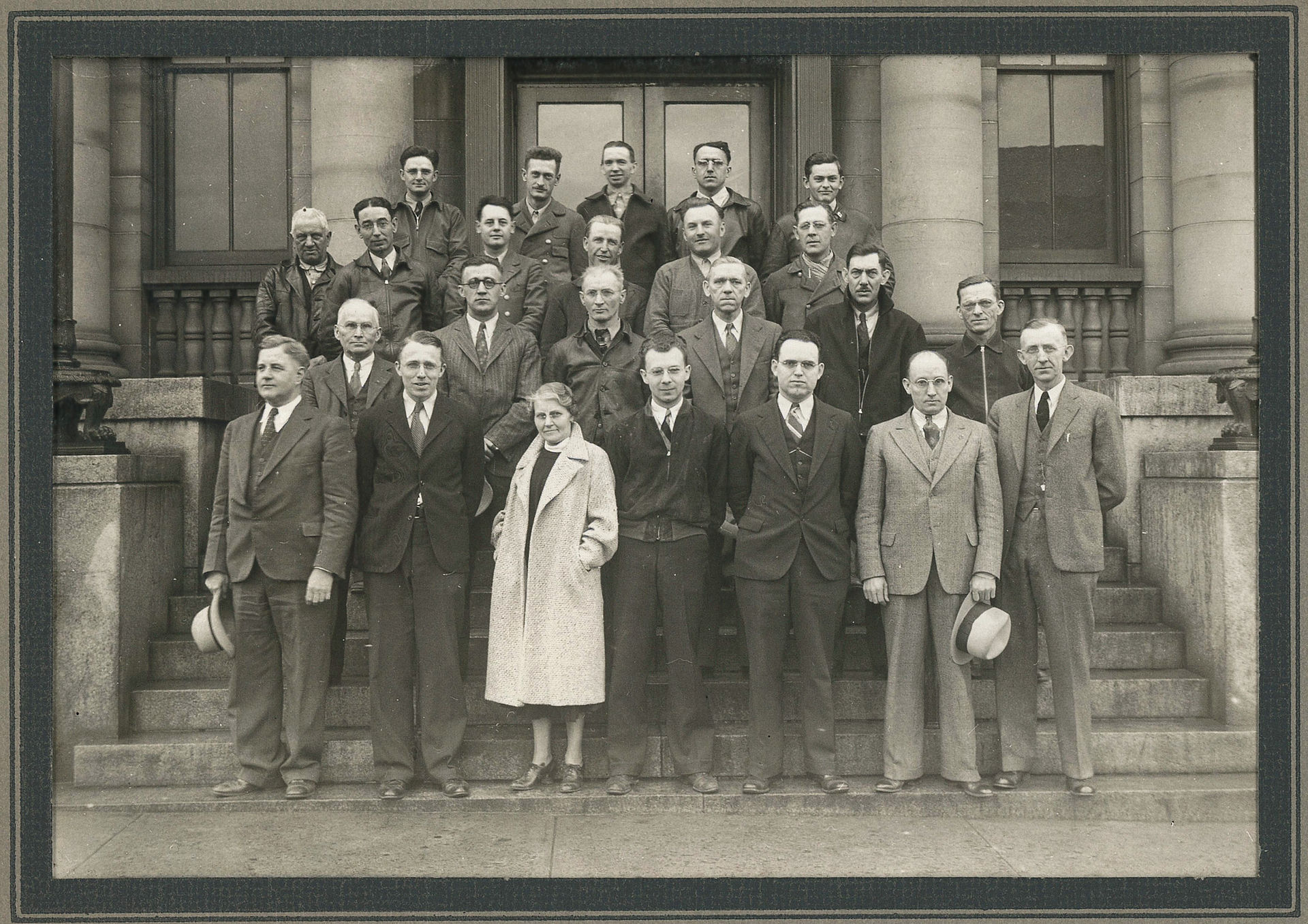 Bellefontaine Post Office Employees pictured on April 14, 1936. Names in the next photo