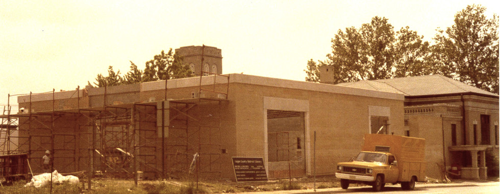 An addition to the Logan Co District Library was built by Thomas & Marker Construction Co. in 1977