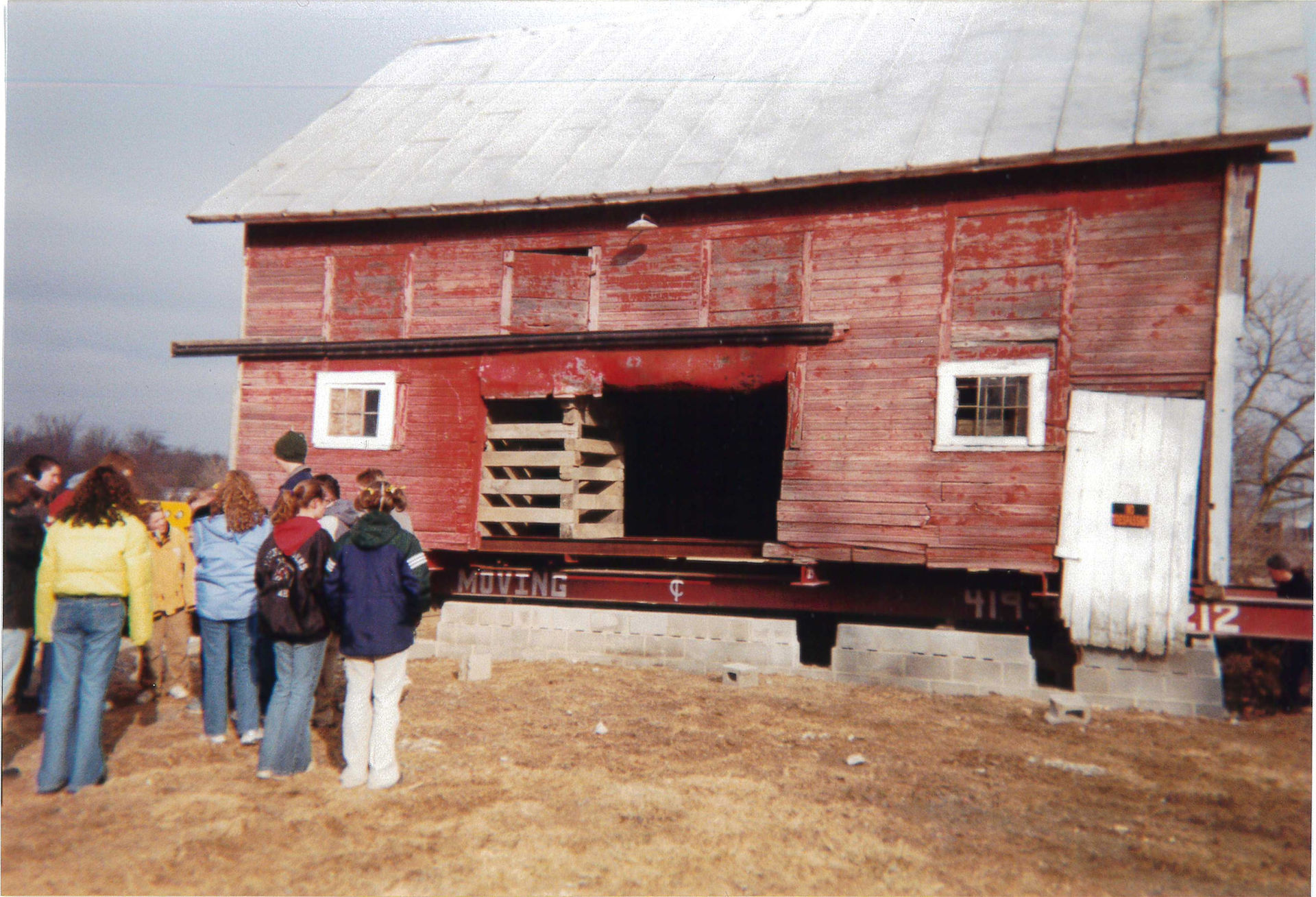 Flatwoods Schoolhouse at its new location in West Mansfield