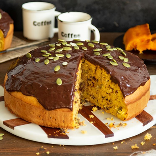 Bizcocho saludable de chocolate y calabaza 