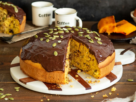 Bizcocho saludable de chocolate y calabaza 