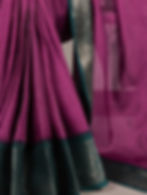 Dola Silk Ready-to-Wear Saree with Zari Checks & Contrast Zari Border