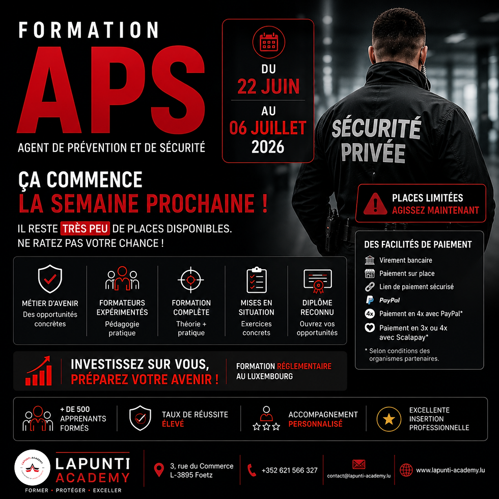 Dernières places disponibles pour la formation APS du 22 juin au 06 juillet 2026
