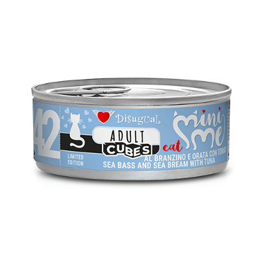 Disugual Mini Me Cubes Cat 72% Sea Bass, Sea Bream & Tuna, для кошек сибас