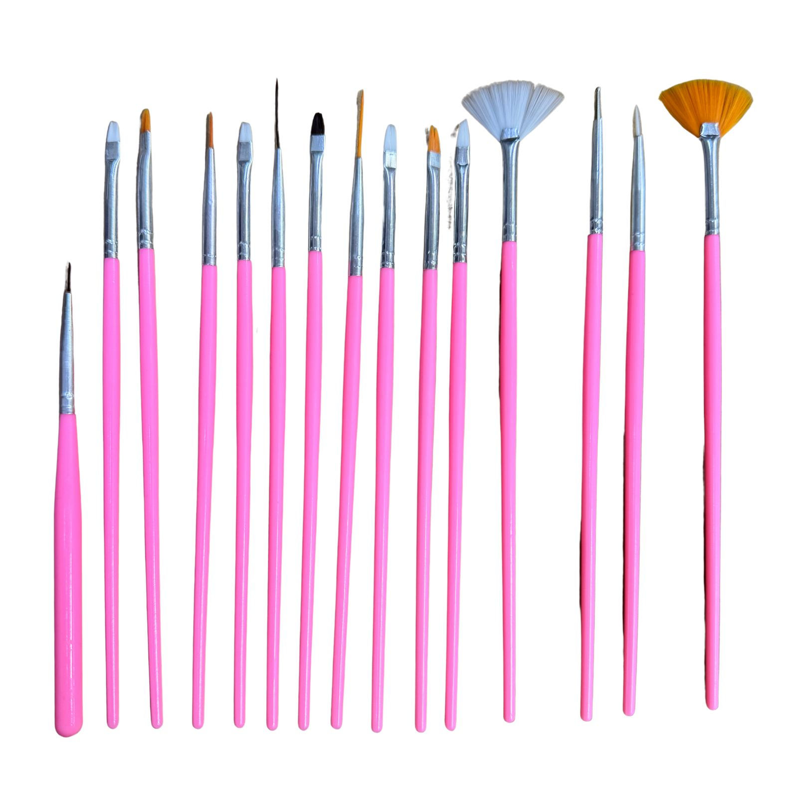 PINCEL MANO ALZADA CON 15pz (ROSA NEON)