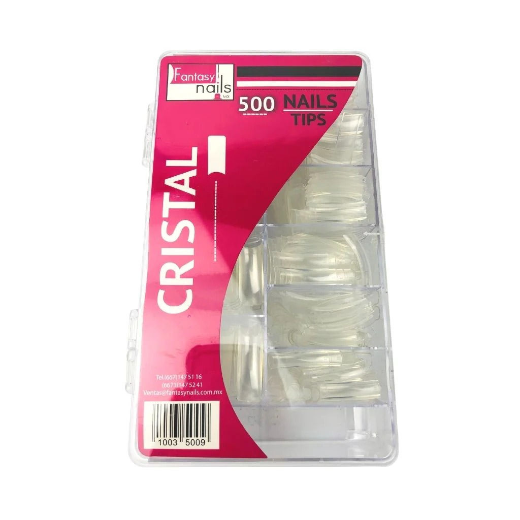 TIP CUADRADO C/500 CRISTAL FANTASY NAILS