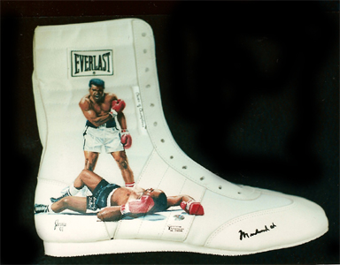 Muhammad Ali painted shoe