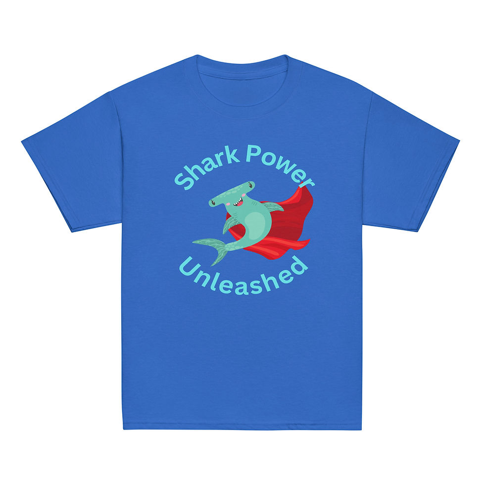 Thumbnail: Shark Power Unleashed - Hammerhead Kids Shirt