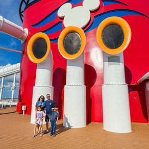Us with the Mickey Funnel on Disney Cruise