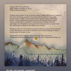 Tongass Mist's First Retreat with Visiting Writer Robert D. Vivian 2019