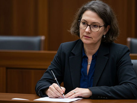 A lady self-representing in Court in a debt collection matter