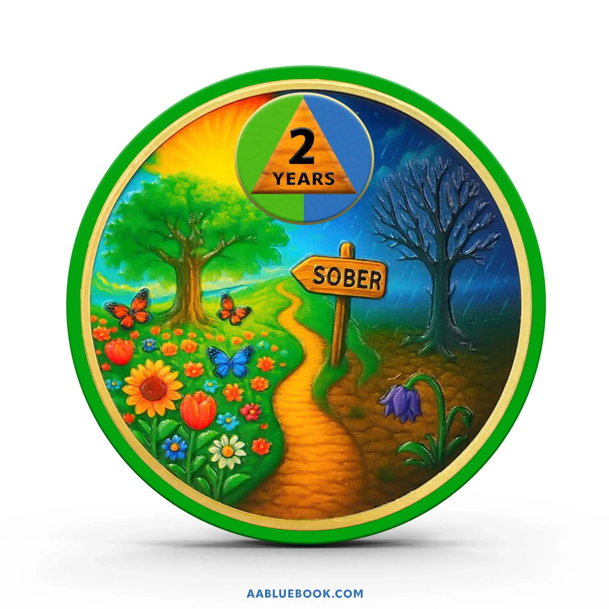 2 Year Sober Brick Road Chip – Digital Sobriety Milestone Chip