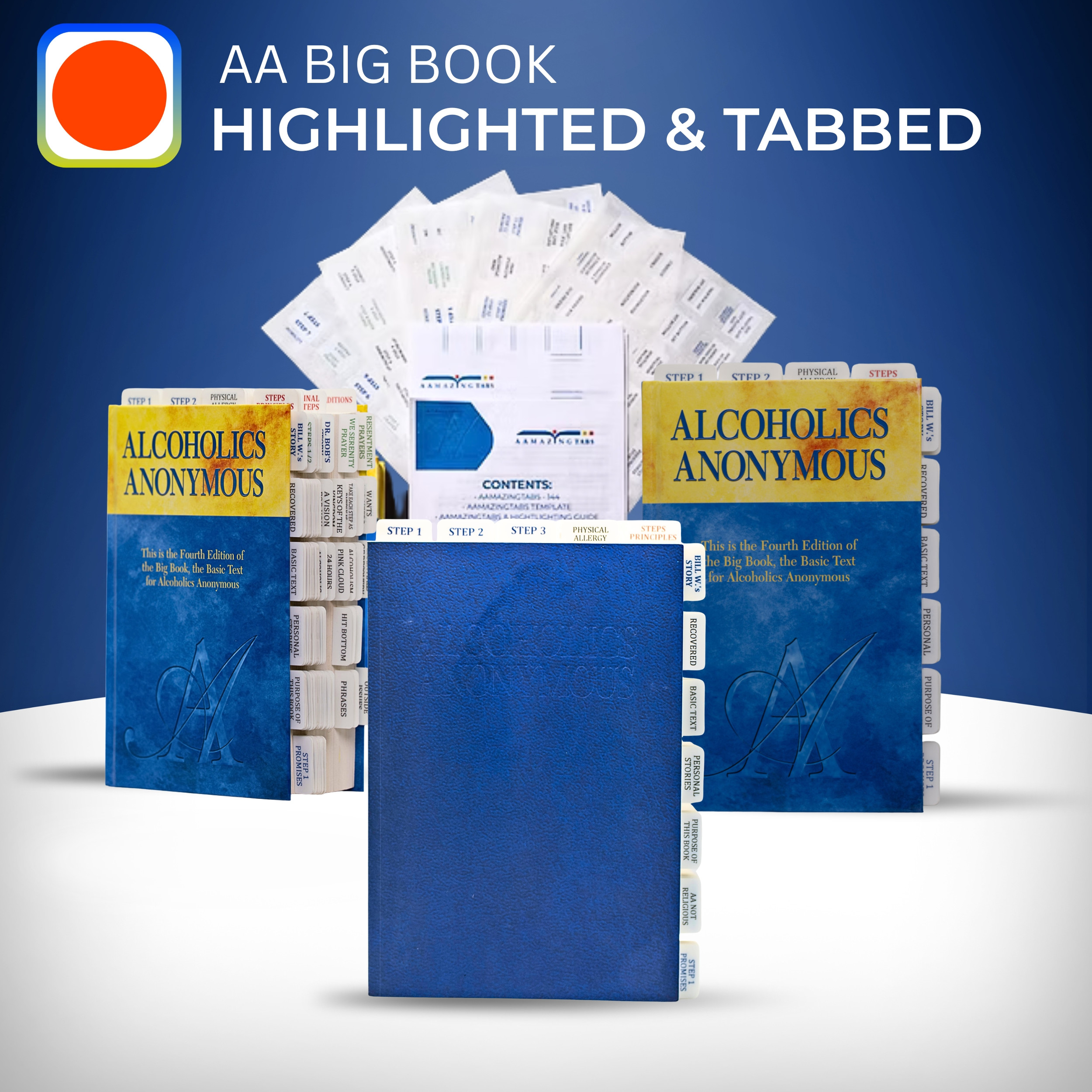 Small Aa Books Best Sellers | AAmazingtabs — Sobriety Books, AA Big Book Tabbed ...
