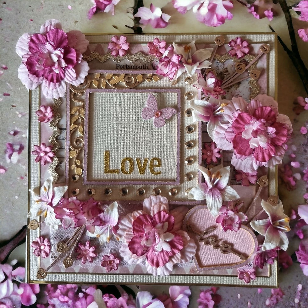 Produkt: Romantisk rosa vintagkort