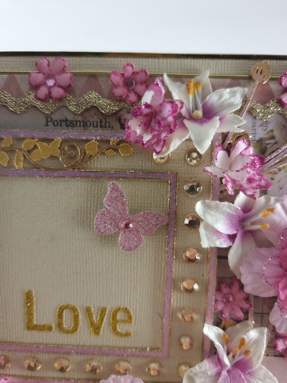 Miniatyrbild: Produkt: Romantisk rosa vintagkort