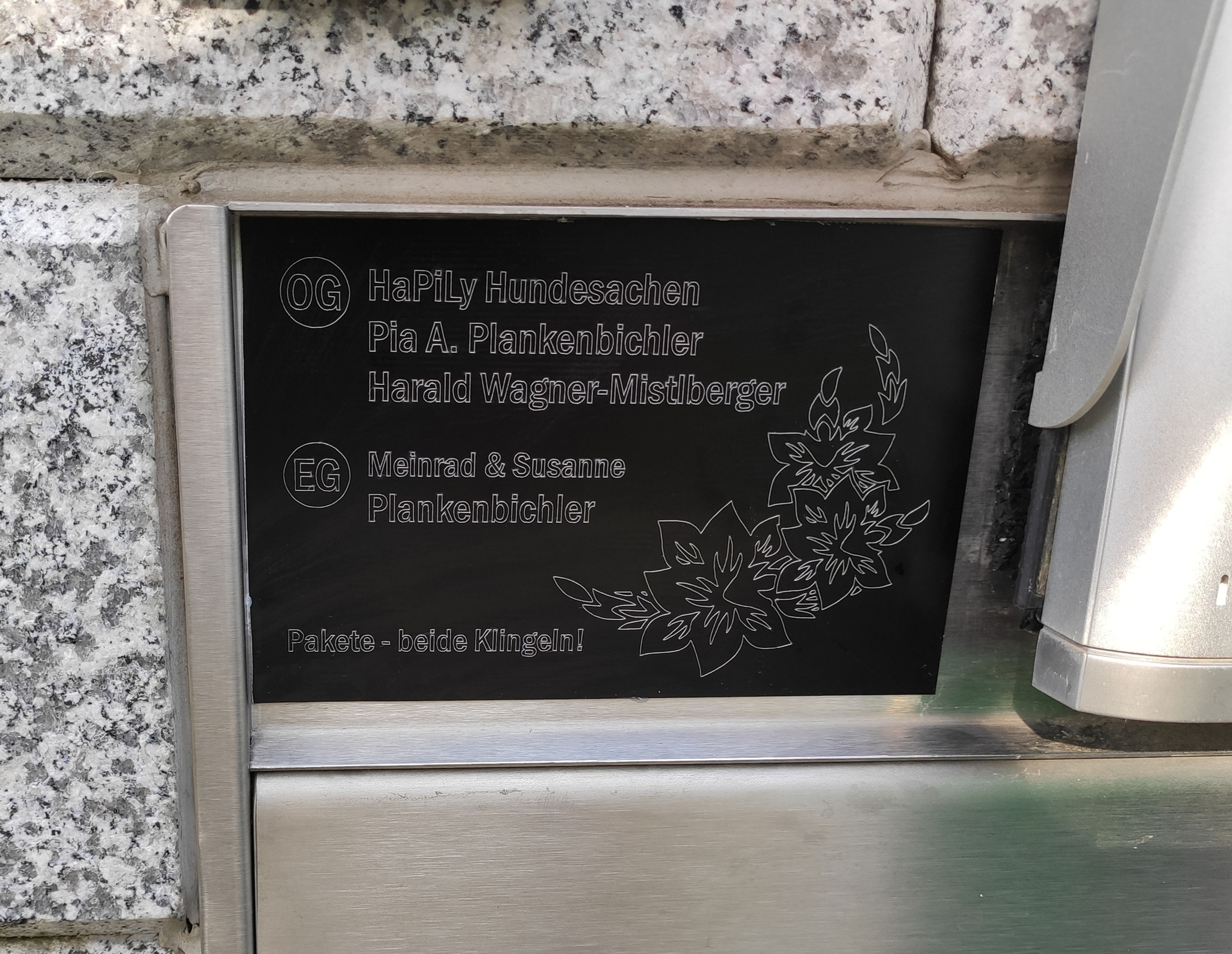 graviertes Aluminiumschild Hund