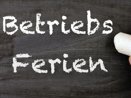 Ankündigung Betriebsferien