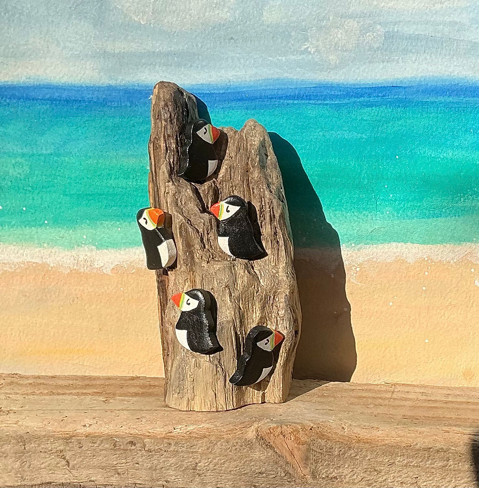 Thumbnail: Coastal Cliff Puffins