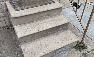 Before - front stoop -steps