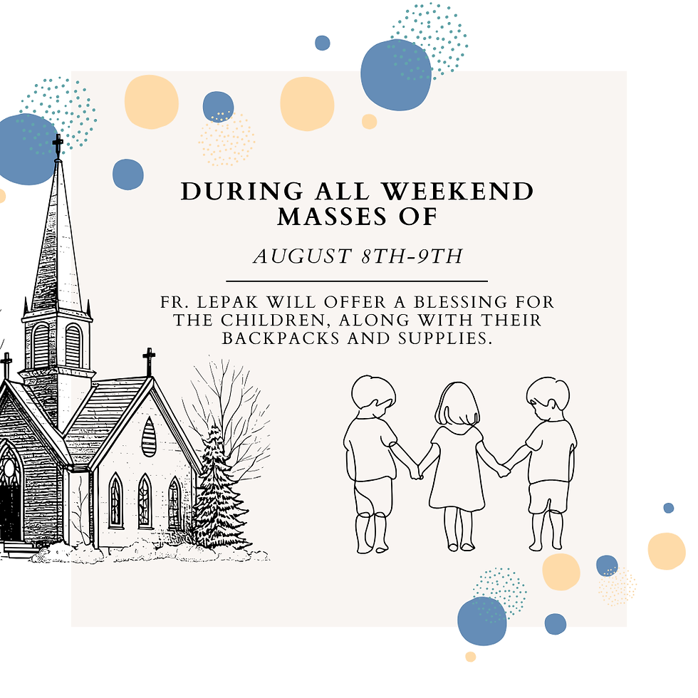 Back-to-School Blessing