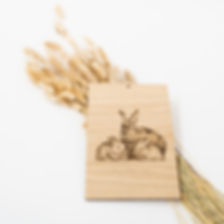Holzkarte Hase