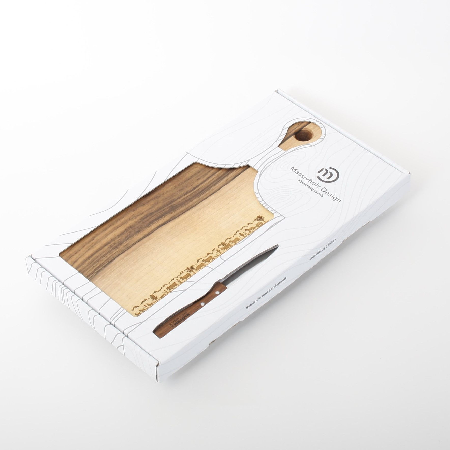 Servierbrett aus Holz mit Grosi Schnitzer von Messerschmiede Klötzli Burgdorf