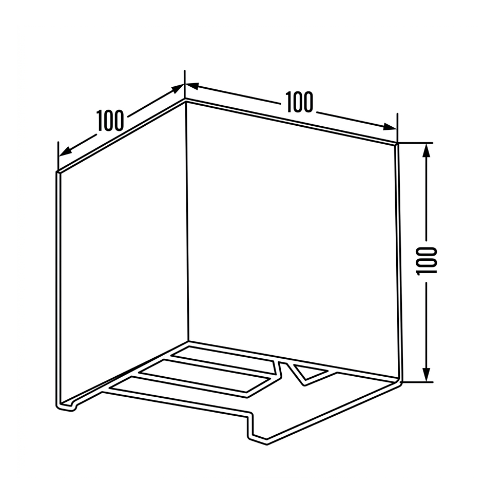 Miniatura: Aplique exterior LED Cubo LED 6W