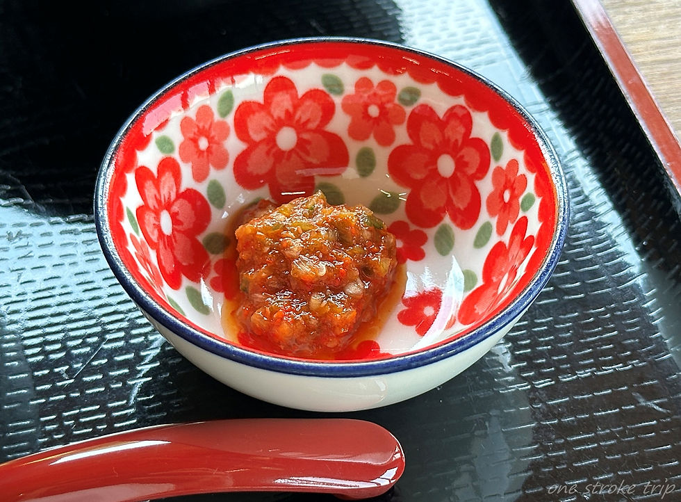 道の駅中条オリジナルの辛味噌