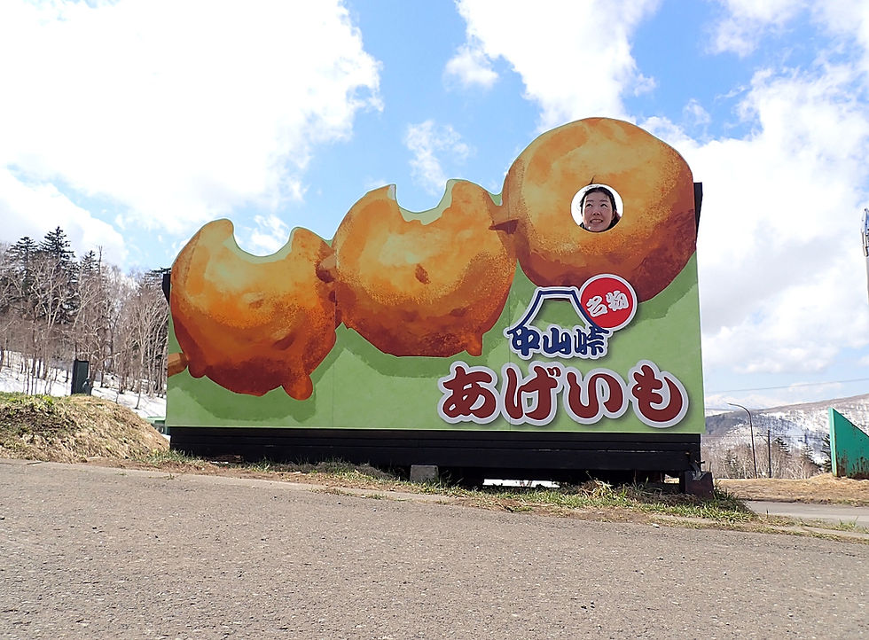 2025年ゴールデンウィークの北海道道の駅巡り最終日。道の駅真狩フラワーセンターのゆり根コロッケ、名水の郷きょうごくの湧水、コーヒーゼリーソフト、望羊中山、リニューアルした230ルスツと道の駅を満喫