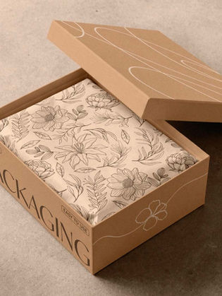 Packaging box template mockup