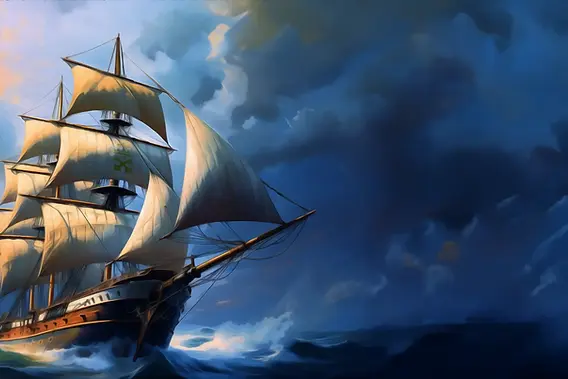 Wooden Sailing Ship Image